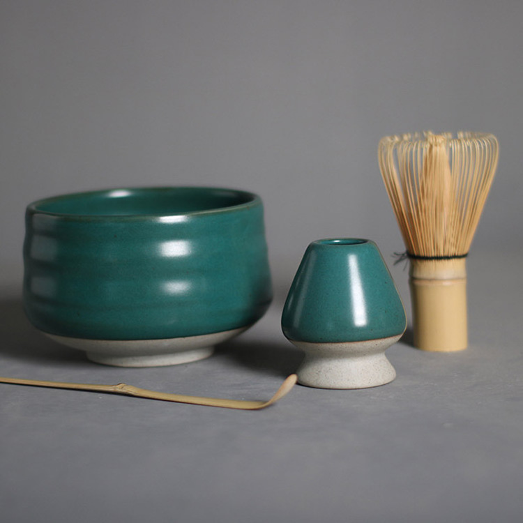 Wholesale Custom Printed Bamboo Tea Whisk Kit Matcha Green Bowl Tea Set With Cheap Price