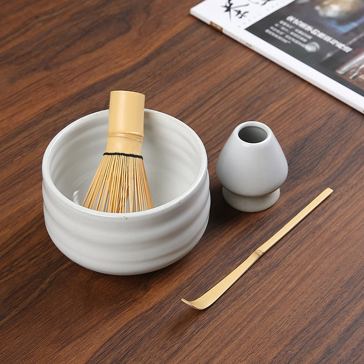 Wholesale Custom Printed Bamboo Tea Whisk Kit Matcha Green Bowl Tea Set With Cheap Price