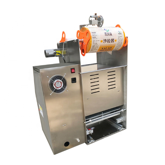 China Manual Boba Tea Cup Sealing Machine 4 cup sealing machine for jelly milk cup tray sealer