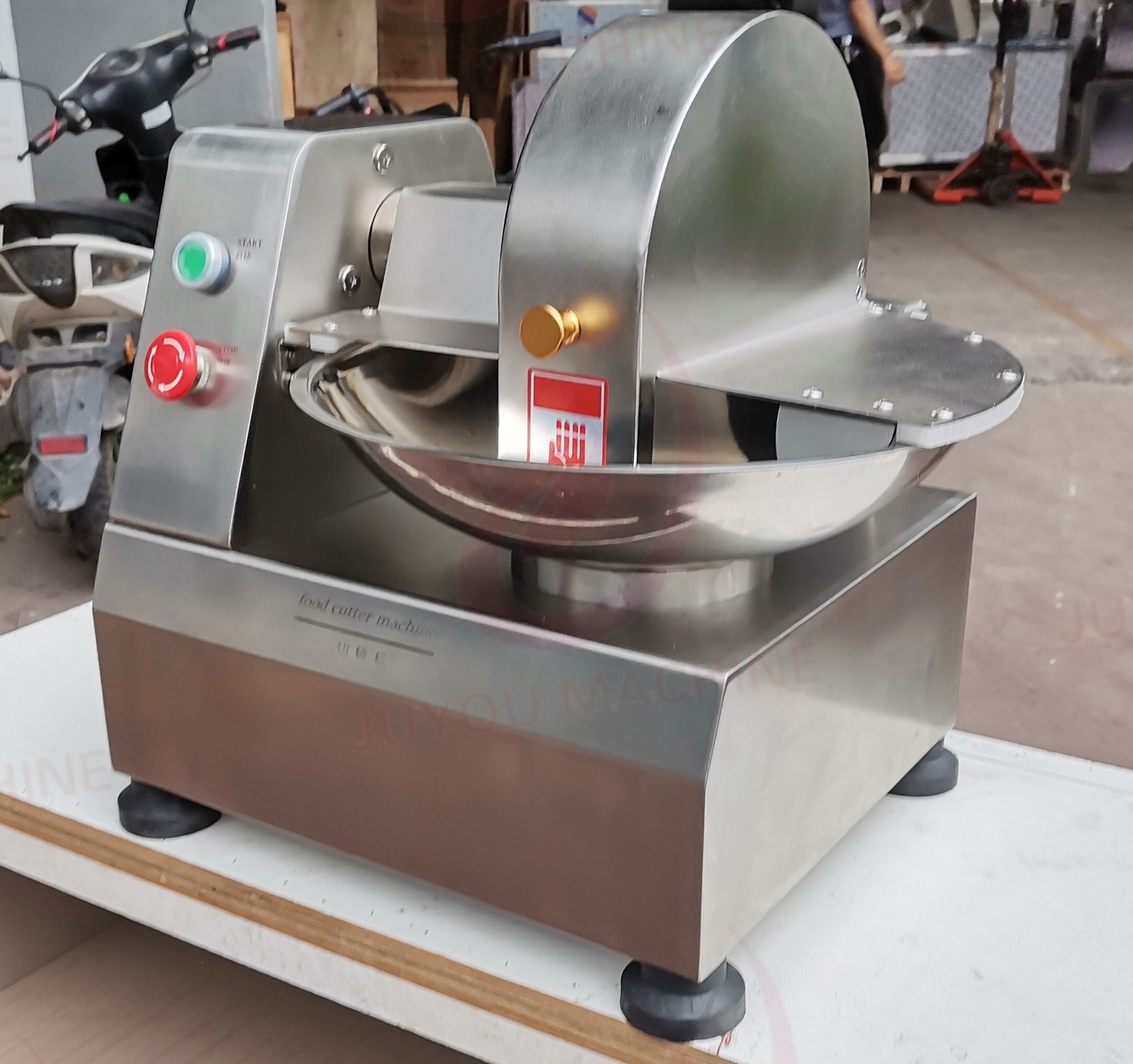 Electric Stainless Steel Meat Bowl Cutter/ Meat Cutting Grinding Machine/ Double Speed Food Processing Chopper