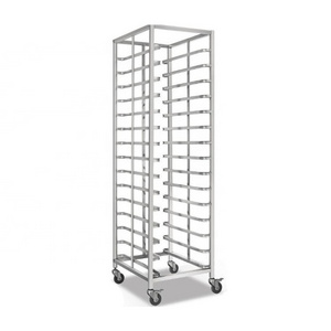 Easy to assemble 304 stainless steel tray trolley Kitchen Rack Bakery Trolley