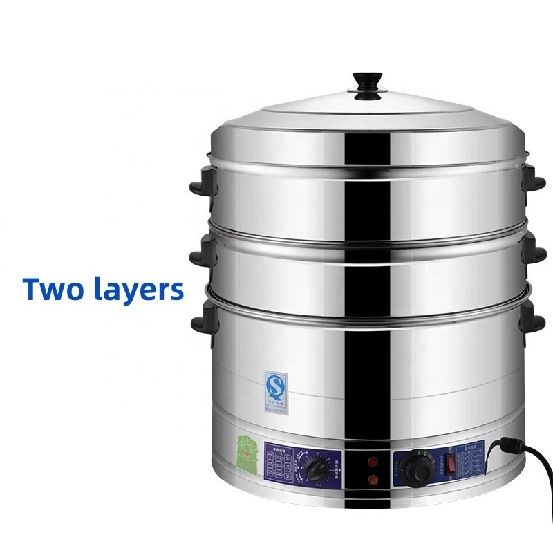 52cm 5 Layers Large Soup Steamer With Handles Kitchen Stainless Steel 5 Tier Steamer Pot Food steamer