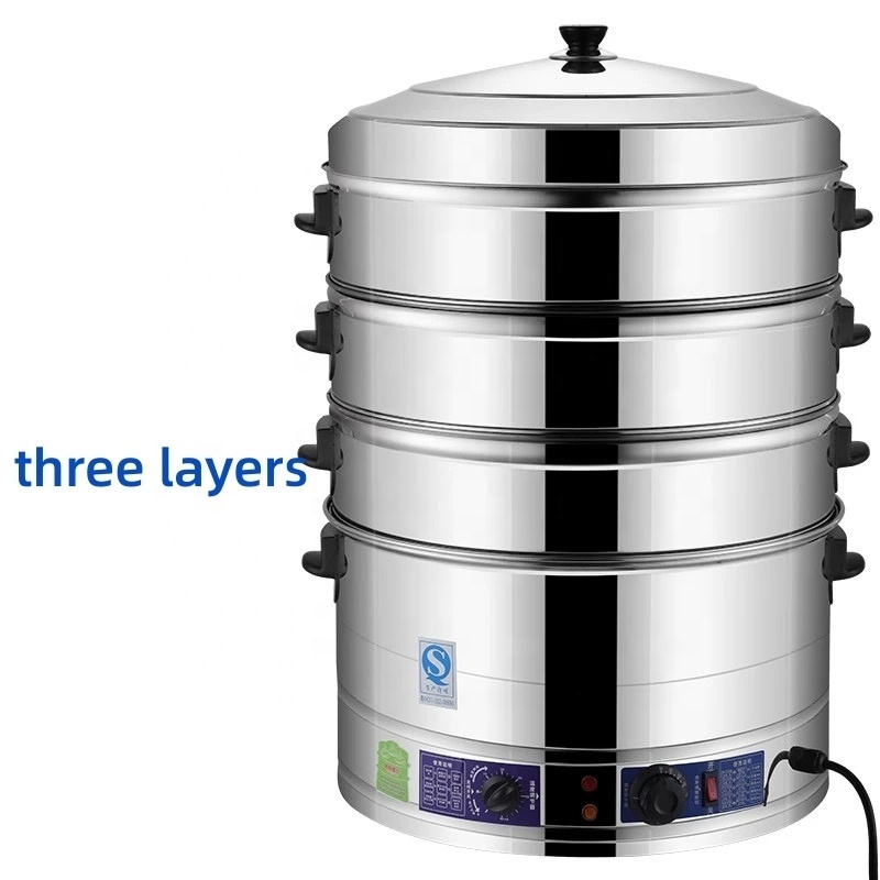 52cm 5 Layers Large Soup Steamer With Handles Kitchen Stainless Steel 5 Tier Steamer Pot Food steamer