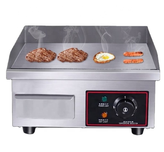 Stainless Steel Electric Griddle For Steak Temperature Control commercial Electric Griddle Flat Plate