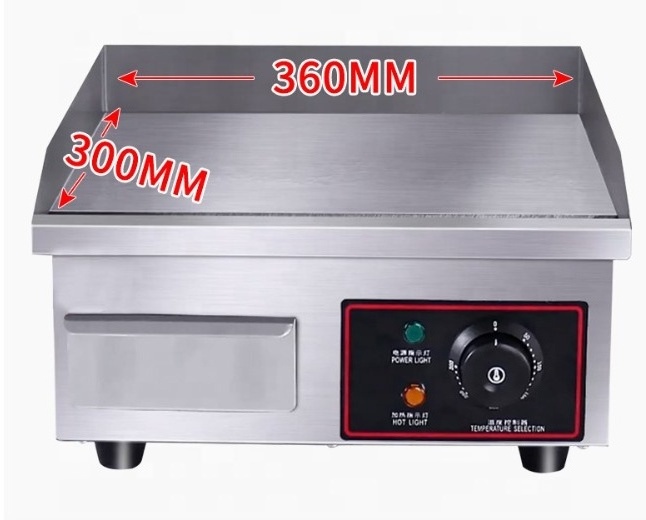 Stainless Steel Electric Griddle For Steak Temperature Control commercial Electric Griddle Flat Plate