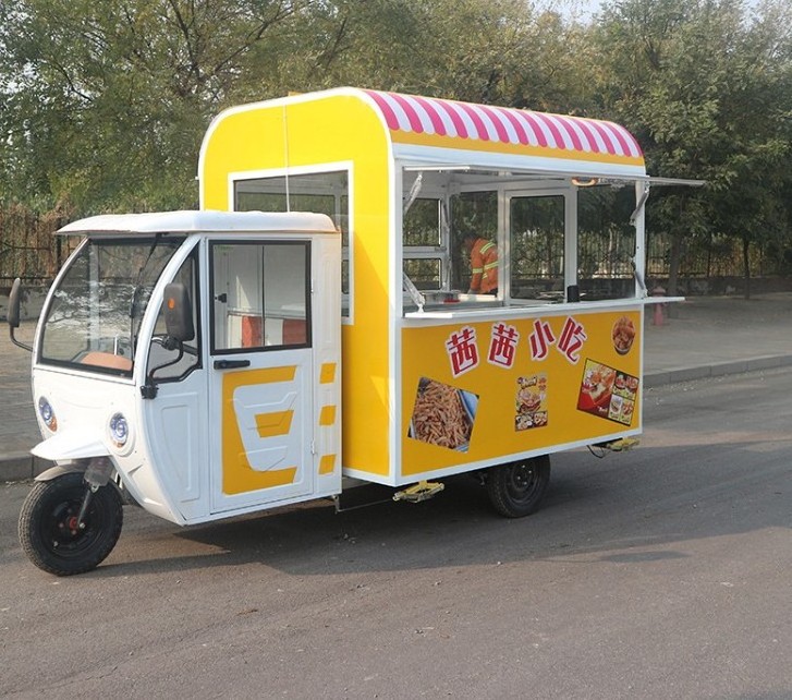 Popular Electric street fast food vending cart Mobile Food Truck Towing Mobile Food Cart