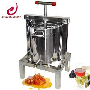 Bee Equipment Manual Stainless Steel Comb Pressing Hydraulic Wax Separator Extractor Honey Press Machine