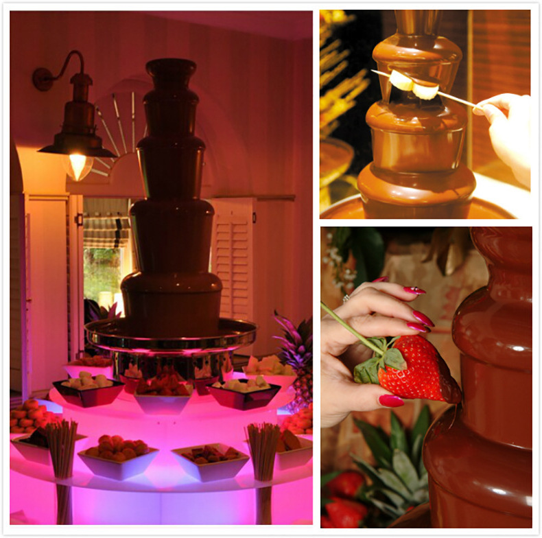 commercial  5 layers chocolate waterfall fountain machine chocolate fondue machine