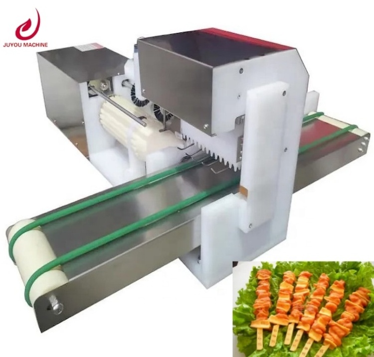 JUYOU Automatic Souvlaki Skewer Machine Doner Kebab Wear String Machine Chicken Meat satay Kebab Skewer Machine