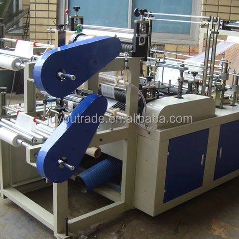 Automatic polythene nylon plastic bag production line making machine plastic handle carry bag making machine manufacture price