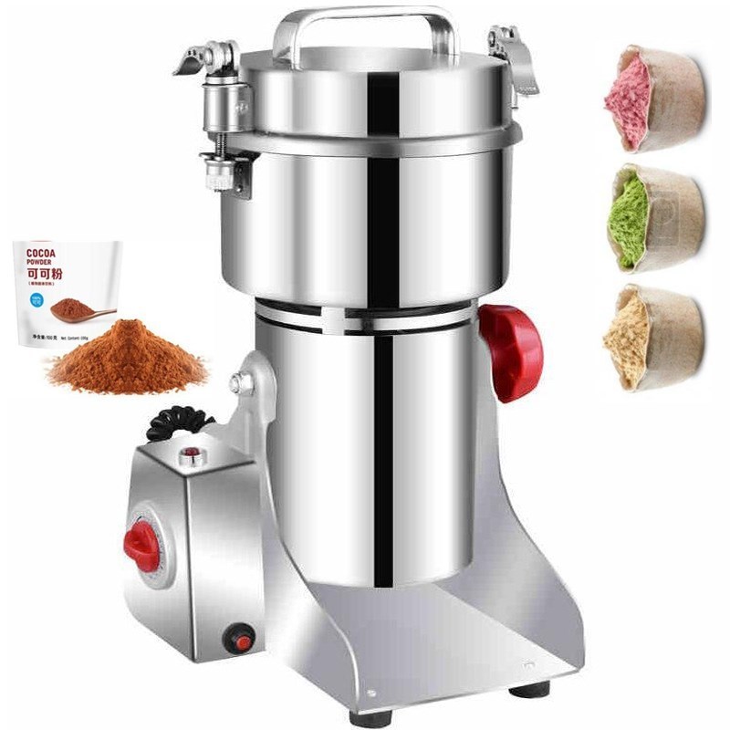 Stainless Steel  2000g  3kw Commercial Indian Spice Food Grinder Mill Bean Grinding Machine