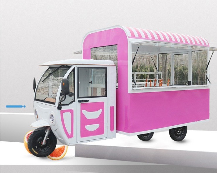 Popular Electric street fast food vending cart Mobile Food Truck Towing Mobile Food Cart