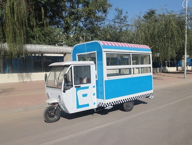 Popular Electric street fast food vending cart Mobile Food Truck Towing Mobile Food Cart