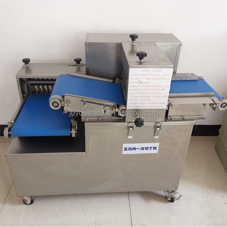 Full automatic chicken fillet slicing and shredding machine Fresh meat dicer