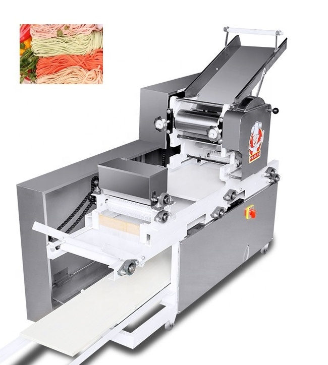 China Stainless Steel Automatic Dough Roller Sheeter Electric Dumpling Skin Noodle Cutter New Home Pasta Maker Making Machine