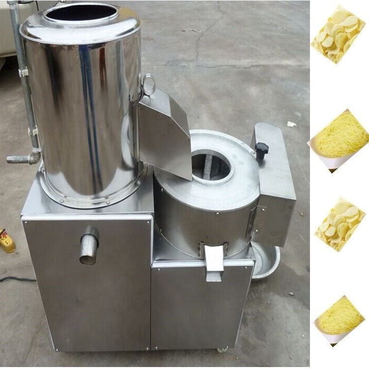 Electric Potato chips stick cutting slicing machine industrial potato carrot peeling cleaning machine