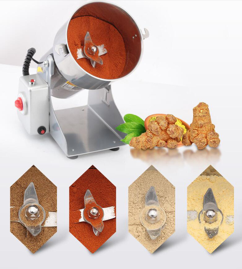 Stainless Steel  2000g  3kw Commercial Indian Spice Food Grinder Mill Bean Grinding Machine