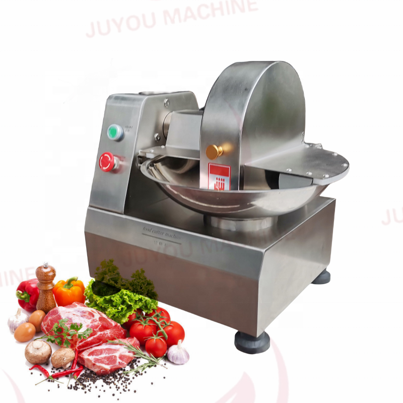 Electric Stainless Steel Meat Bowl Cutter/ Meat Cutting Grinding Machine/ Double Speed Food Processing Chopper