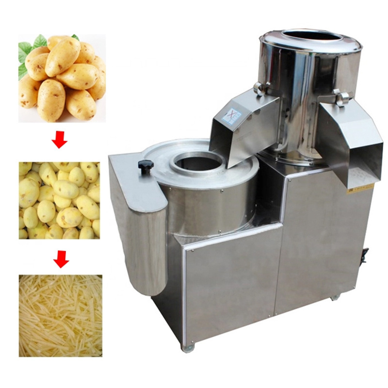 Commercial automatic potato washing peeling machine potato peeler potato chips cutting machine