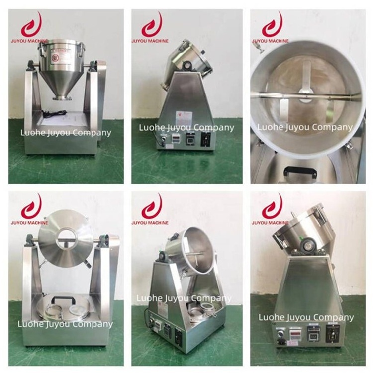 JUYOU High Speed Professional Blender W Type Double Cone Industrial Dry Powder Rotary Drum Mixer Blender Machine