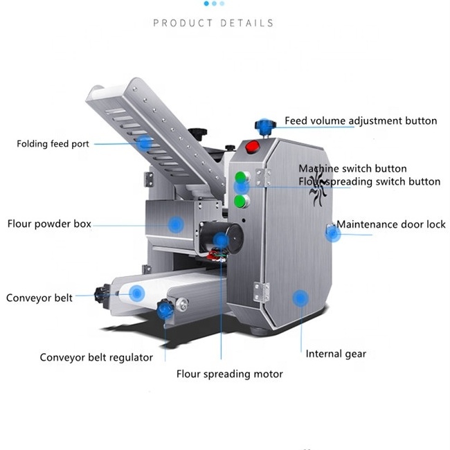 Commercial Tabletop automatic disc dumpling dough roller Empanadas Gyoza Pizza skin wrapper making machine