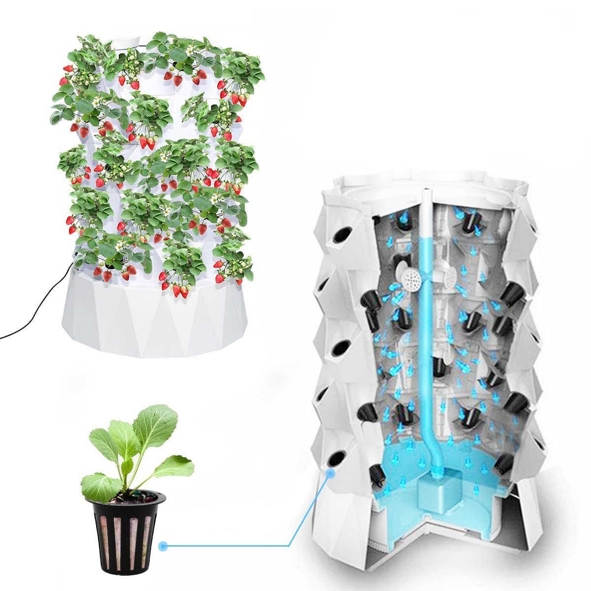 Vertical Farm Nft Hydroponics Pineapple Aeroponic Tower Hydroponic Growing Systems  for fruits vegetables flowers strawberry