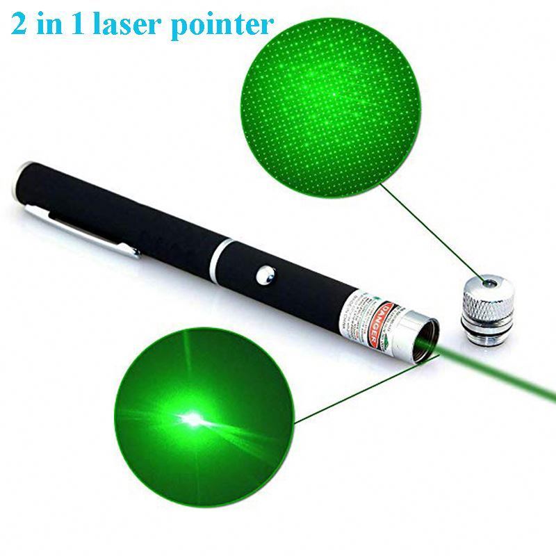 2 in 1 star pattern AAA batteries Green Laser Pointer Pen purple red laser light for cat laser pen