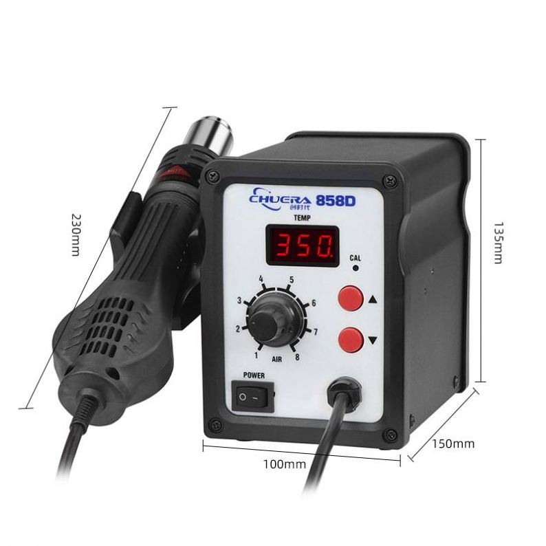 YAOGONG Soldering Heat Gun 858D 700W Digital Display BGA Rework Solder Station Hot Air Blower Gun