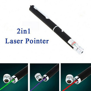 2 in 1 star pattern AAA batteries Green Laser Pointer Pen purple red laser light for cat laser pen