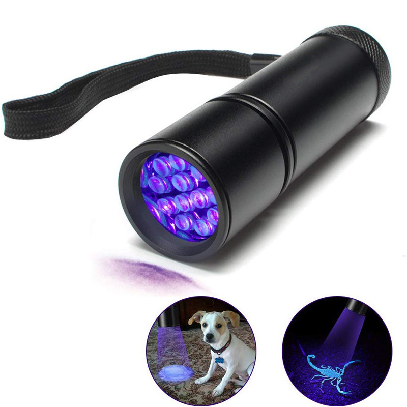 Black Light UV Flashlight 12 LEDs 395nm Ultraviolet Urine Detector Torch linterna For Dog/Cat/Pet Urine & Dry Stains