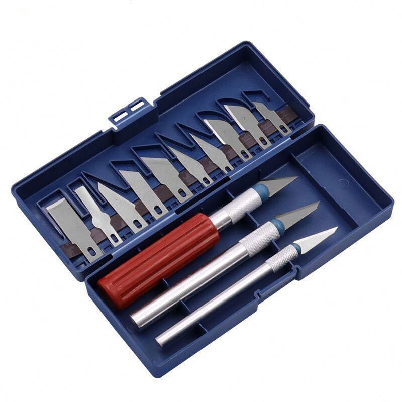 Professional 13 Piece set of handmade tools hobby craft knife metal carving knife set for engraving seal paper-cut carving