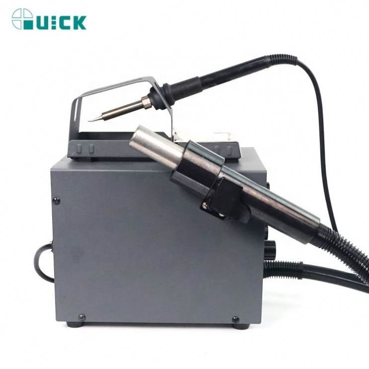 Quick 706w+ Lead Free Digital Electronic Bga Rework Soldering Station 2 in 1 Hand Hot Air Gun Soldering Station