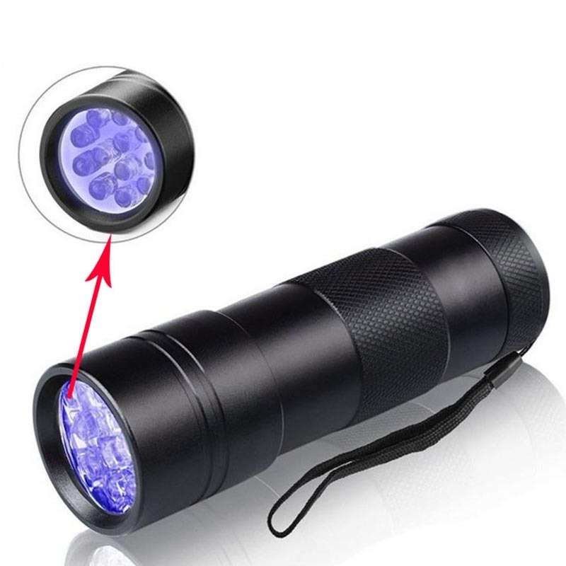 Black Light UV Flashlight 12 LEDs 395nm Ultraviolet Urine Detector Torch linterna For Dog/Cat/Pet Urine & Dry Stains