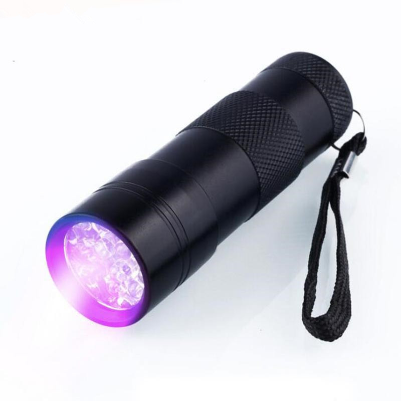 Black Light UV Flashlight 12 LEDs 395nm Ultraviolet Urine Detector Torch linterna For Dog/Cat/Pet Urine & Dry Stains