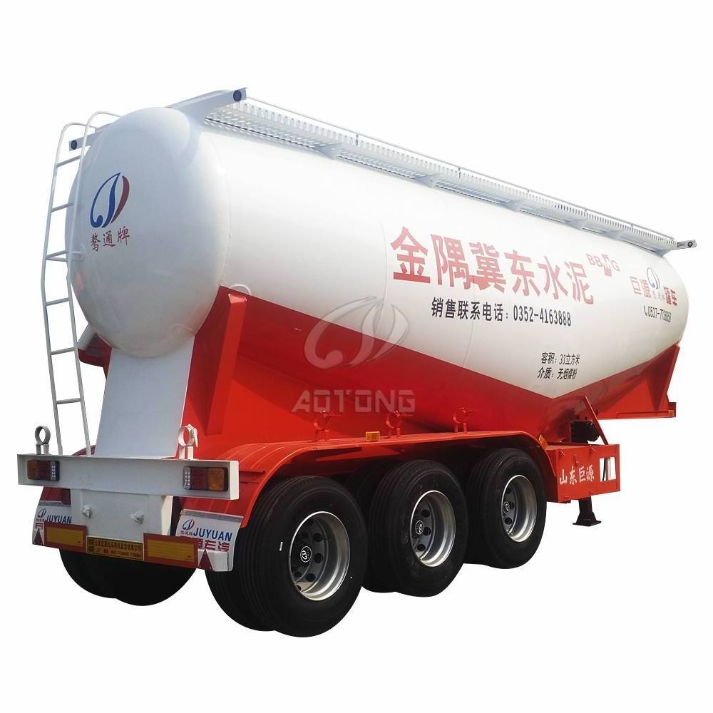 3 axle 45M3 V type bulk cement tanker powder tank semi trailer