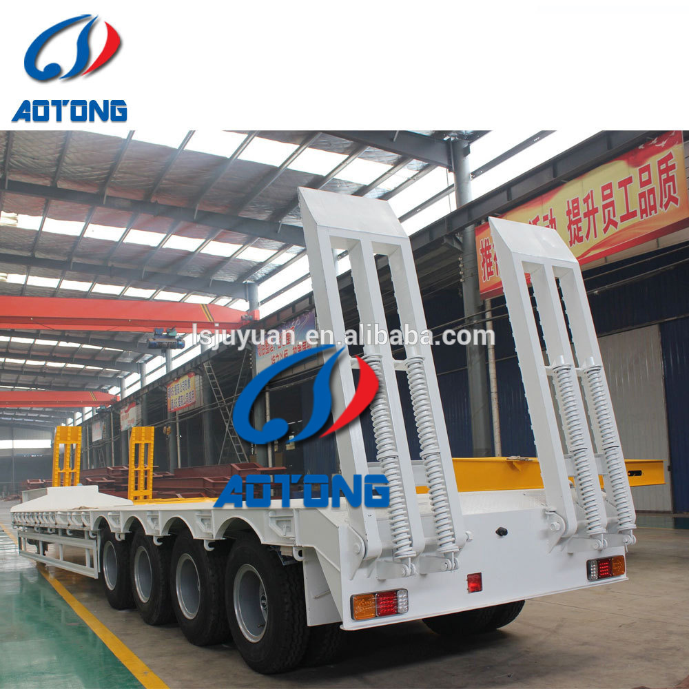 60 ton lowboy trailer 3 axles excavator carrier truck low bed trailers China factory semi truck trailer for sale