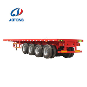 quality 3 axle flatbed semi trailer 20ft 40ft container transport truck trailers