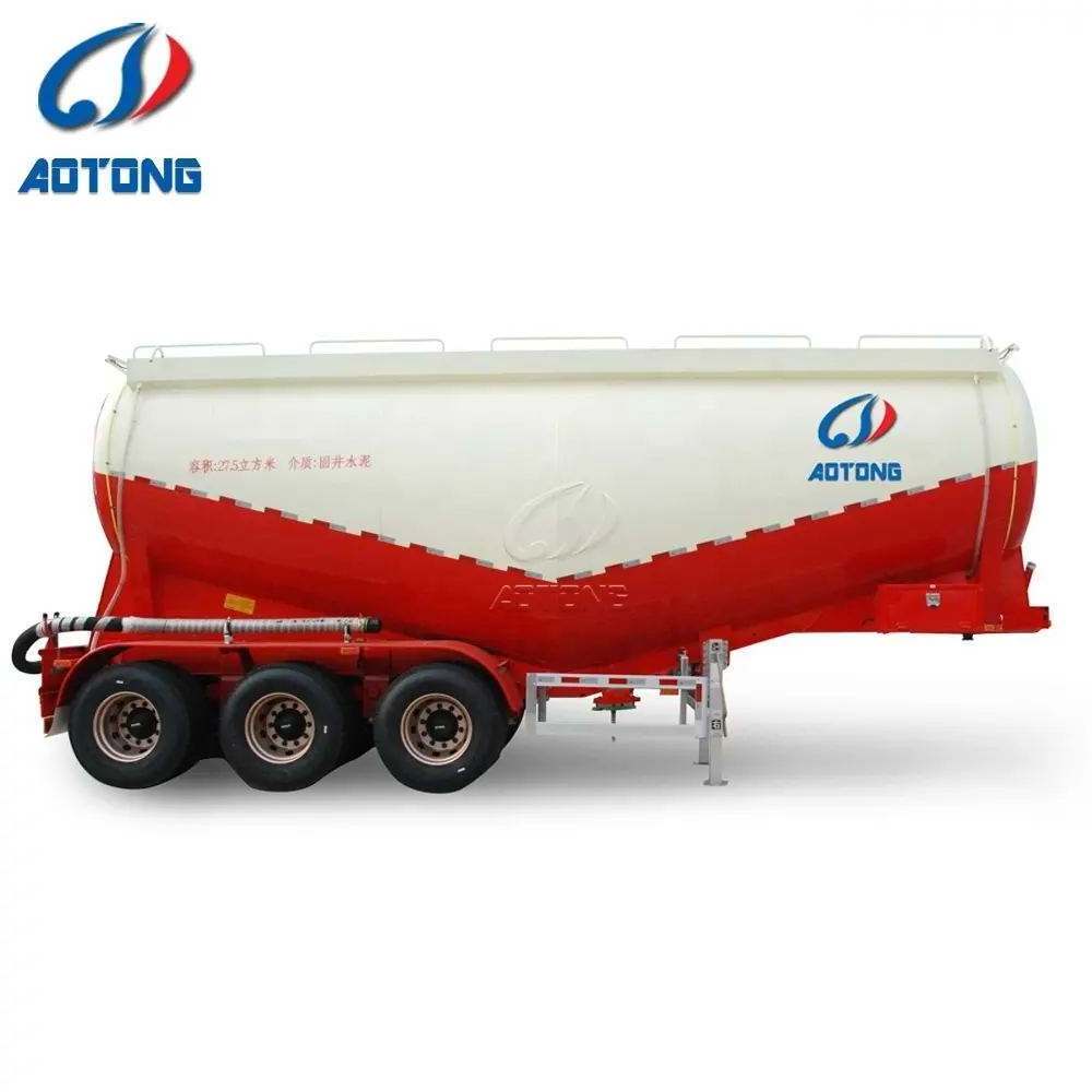 Aotong 3 axles 50-60 ton cement bulker and bulk powder tank semi trailers for sale/Cement bulk trailer