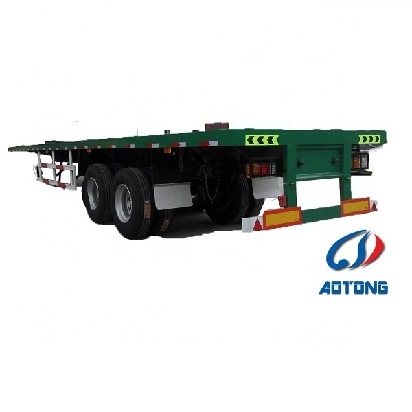 40ft flatbed semi trailer sale in Ghana flatbed trailer with 12 pieces container locks