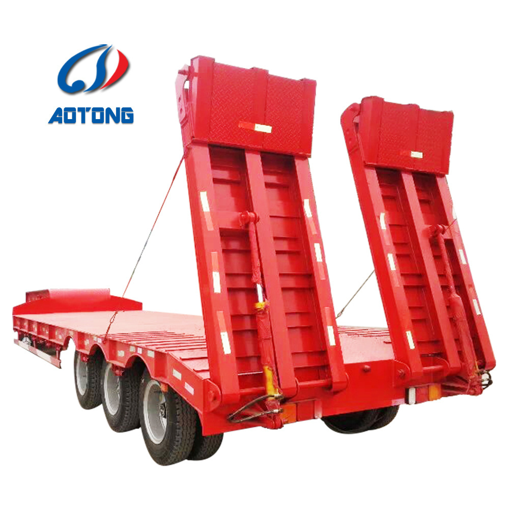 3 axle 40 tn 40ft low bed trailer dimensions 50t 40 ton 30 ton gooseneck low bed trailer low bed truck trailer specification