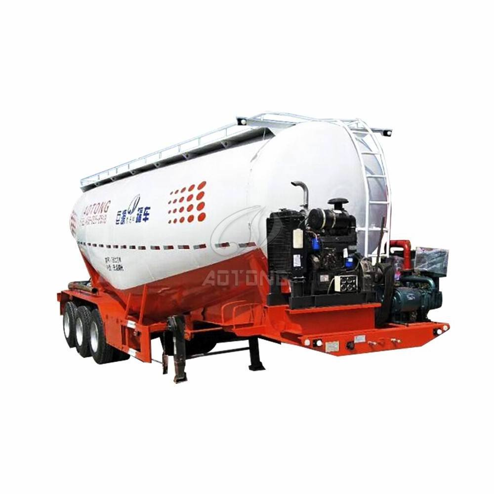 3 axle 45M3 V type bulk cement tanker powder tank semi trailer