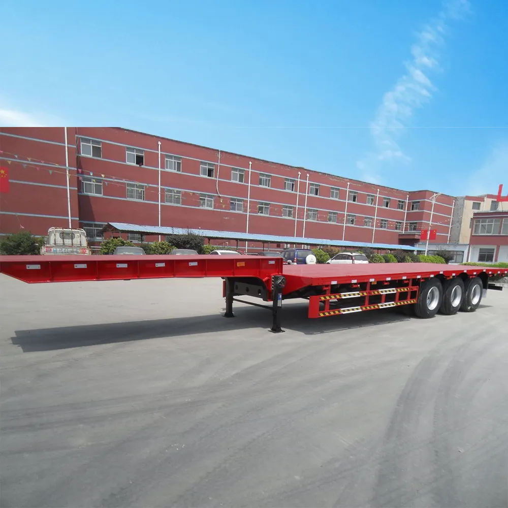 4 axles 20 40 48 53 feet trailer for container transport with high bed container chassis