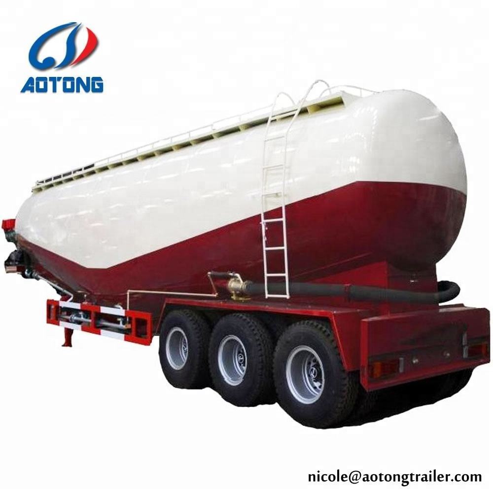 3 axle 45M3 V type bulk cement tanker powder tank semi trailer