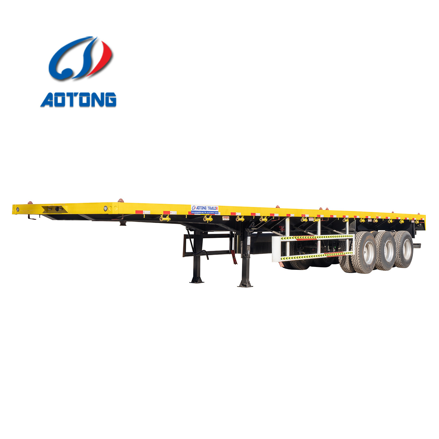 high quality shipping 20ft 40ft container transport flat bed trailer 3 axle flatbed semi trailer for sale moving