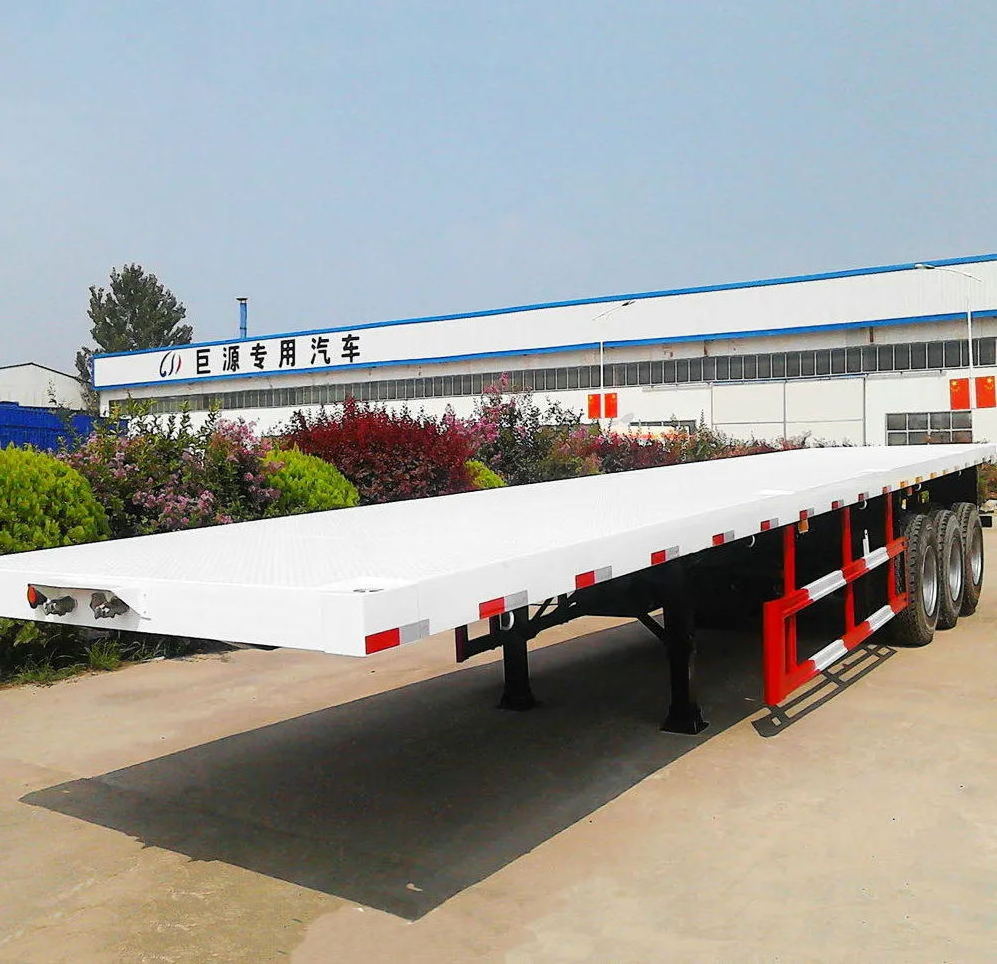 4 axles 20 40 48 53 feet trailer for container transport with high bed container chassis