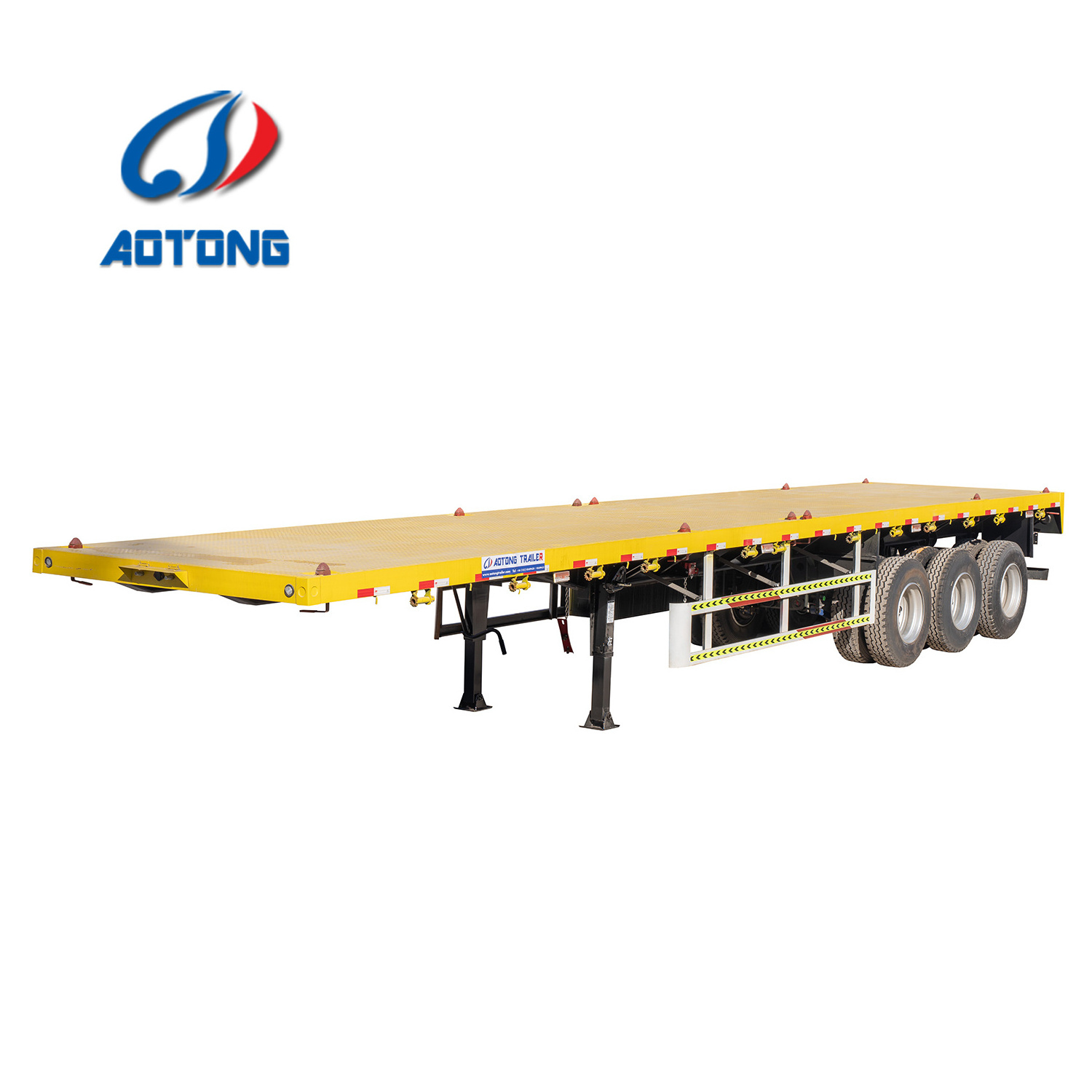 high quality shipping 20ft 40ft container transport flat bed trailer 3 axle flatbed semi trailer for sale moving