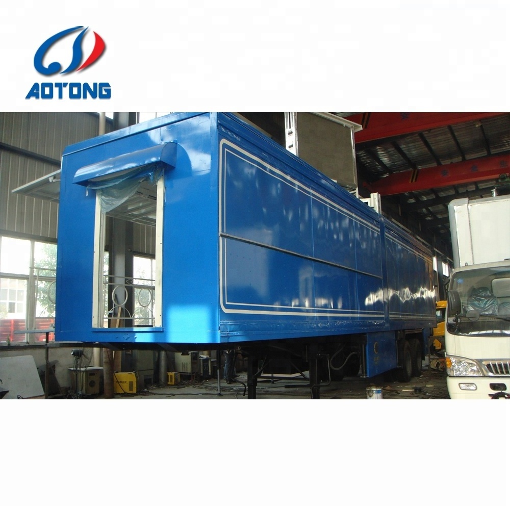 mobile Stage truck trailer manufacture hydraulic  mobile stage trailer for sale