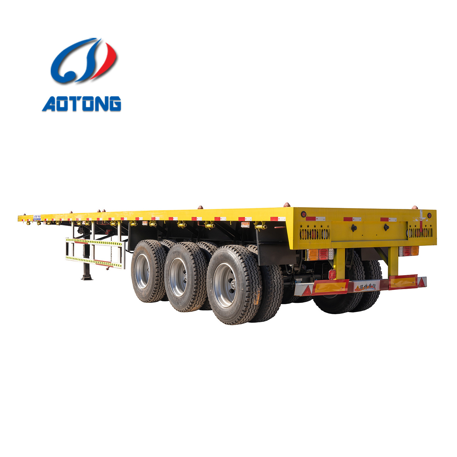 high quality shipping 20ft 40ft container transport flat bed trailer 3 axle flatbed semi trailer for sale moving