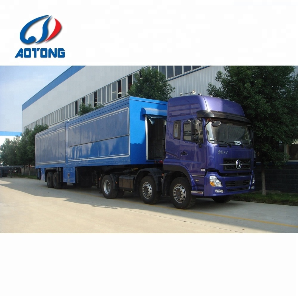 mobile Stage truck trailer manufacture hydraulic  mobile stage trailer for sale