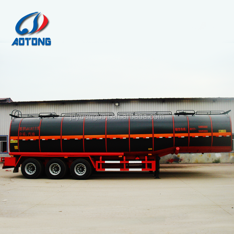 3 axle 46CBM Fuel Tanker / Oil Diesel Transport Truck Semi Tank Trailers lpg tank